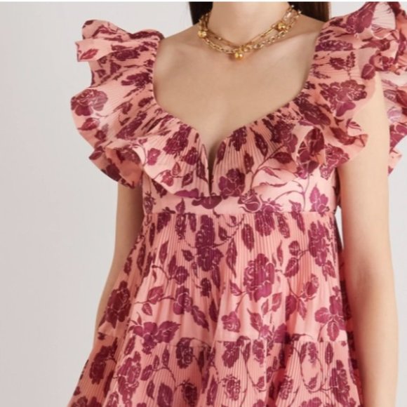 NWT Zimmermann Lovestruck Mini Ruffle Mini Dress - Picture 2 of 7